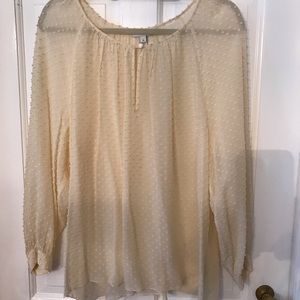 J Crew ivory blouse size 16